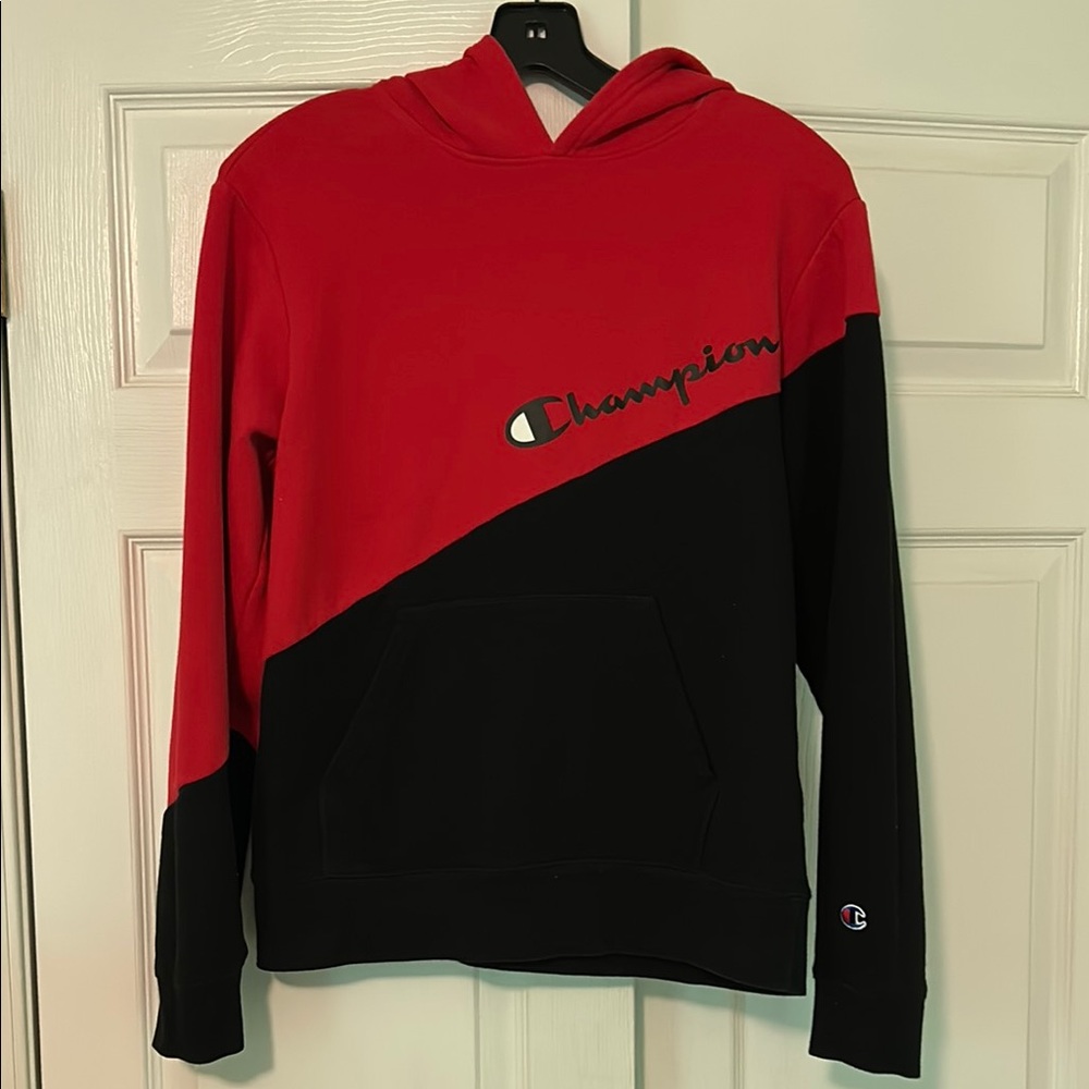 Champion Youth Red and Black Hoodie